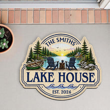 Load image into Gallery viewer, Personalized Lake House Custom Shaped Doormat Gift Idea