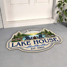 Load image into Gallery viewer, Personalized Lake House Custom Shaped Doormat Gift Idea