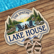 Load image into Gallery viewer, Personalized Lake House Custom Shaped Doormat Gift Idea