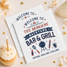 Load image into Gallery viewer, Personalized Cocktail Napkins Custom BBQ Theme Family Gift