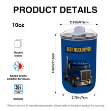 Load image into Gallery viewer, Personalized Blue Semi Truck Tumbler Custom Name Gift for Dad
