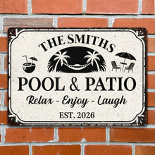 Load image into Gallery viewer, Personalized Metal Sign Custom Family Name Wall Decor Gift