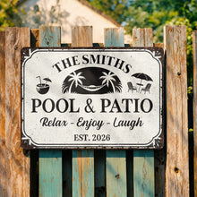 Load image into Gallery viewer, Personalized Metal Sign Custom Family Name Wall Decor Gift
