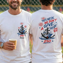 Load image into Gallery viewer, Personalized 4th of July T-Shirt Custom Name Anchor Gift