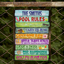 Load image into Gallery viewer, Personalized Metal Sign Custom Family Rules Patio Decor