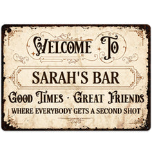 Load image into Gallery viewer, Personalized Metal Sign Custom Name Gift for Bar Decor