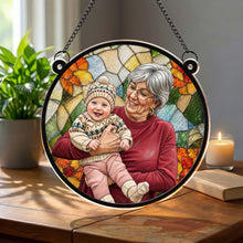 Load image into Gallery viewer, Personalized Photo Suncatcher Custom Gift for Grandma, Mom