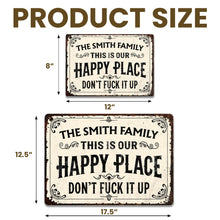 Load image into Gallery viewer, Personalized Metal Sign Custom Family Name Gift for Home