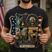 Load image into Gallery viewer, Personalized Patriotic Wood Sign Custom Family Name Gift