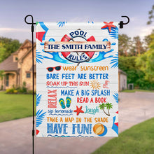 Load image into Gallery viewer, Personalized Garden Flag Custom Family Name Summer Decor
