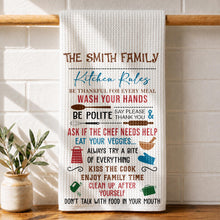Load image into Gallery viewer, Personalized Kitchen Towel Custom Family Name Gift Idea