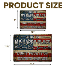 Load image into Gallery viewer, Personalized Metal Sign Custom Name American Flag Gift for Dad