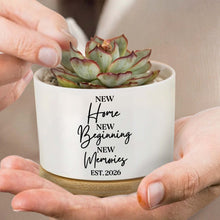 Load image into Gallery viewer, Personalized Ceramic Plant Pot Custom Year Gift for New Home