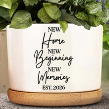 Load image into Gallery viewer, Personalized Ceramic Plant Pot Custom Year Gift for New Home