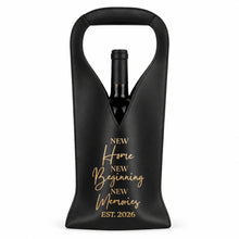Load image into Gallery viewer, Personalized Leather Wine Bag Custom Name Gift for Couples