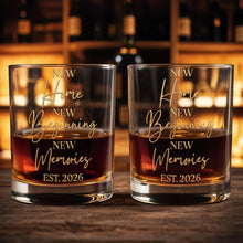 Load image into Gallery viewer, Personalized Custom Whiskey Glass EST Date Elegant Gift for Couples