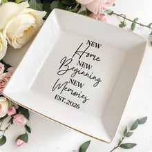 Load image into Gallery viewer, Personalized Ceramic Jewelry Dish Custom Year Gift for Family