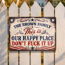 Load image into Gallery viewer, Personalized Metal Sign Custom Family Name Gift Decor