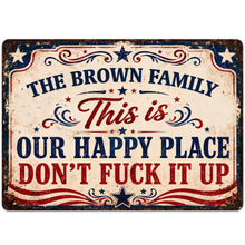 Load image into Gallery viewer, Personalized Metal Sign Custom Family Name Gift Decor