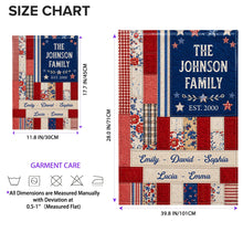 Load image into Gallery viewer, Personalized Double-Sided Garden Flag Custom Family Name 4th of July Gift