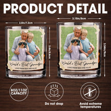 Load image into Gallery viewer, Personalized Whiskey Glass Custom Photo & Message Gift for Grandpa