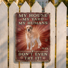 Load image into Gallery viewer, Personalized Dog Paw Metal Sign Custom Name Gift for Dog Lovers