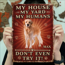 Load image into Gallery viewer, Personalized Dog Paw Metal Sign Custom Name Gift for Dog Lovers