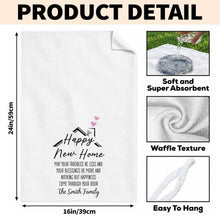 Load image into Gallery viewer, Personalized Kitchen Towel Custom Family Name Gift for New Home