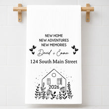 Load image into Gallery viewer, Personalized Kitchen Towel Custom Address Gift for Family