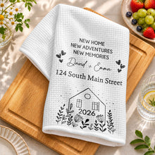 Load image into Gallery viewer, Personalized Kitchen Towel Custom Address Gift for Family