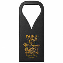 Load image into Gallery viewer, Personalized Leather Wine Bag Custom Name Gift for Couples