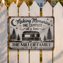 Load image into Gallery viewer, Personalized Metal Sign for Camping Lovers Custom Family Gift