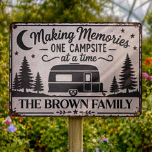 Load image into Gallery viewer, Personalized Metal Sign for Camping Lovers Custom Family Gift