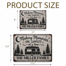 Load image into Gallery viewer, Personalized Metal Sign for Camping Lovers Custom Family Gift