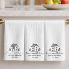 Load image into Gallery viewer, Personalized Family Kitchen Towel Custom Year Home Sweet Home Gift
