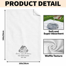 Load image into Gallery viewer, Personalized Family Kitchen Towel Custom Year Home Sweet Home Gift