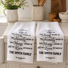 Load image into Gallery viewer, Personalized Family Name Kitchen Towel Blessing Gift