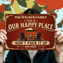 Load image into Gallery viewer, Personalized Metal Sign Custom Name Gift for Couples Family