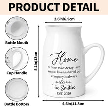 Load image into Gallery viewer, Personalized Ceramic Flower Vase Custom Year Gift for Family