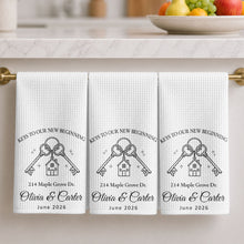 Load image into Gallery viewer, Custom Photo Kitchen Towel Key Chain Gift for Couples