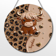 Load image into Gallery viewer, Personalized Highland Cow Metal Sign Custom Name Gift for Farm Lovers