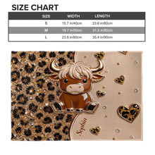 Load image into Gallery viewer, Personalized Highland Cow Doormat Custom Name Gift for Farm Lovers