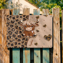 Load image into Gallery viewer, Personalized Highland Cow Metal Sign Custom Name Gift for Farm Lovers