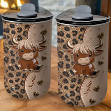 Load image into Gallery viewer, Personalized 10oz Highland Cow Tumbler Custom Gift for Daughter