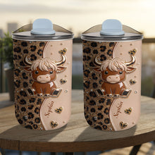 Load image into Gallery viewer, Personalized 10oz Highland Cow Tumbler Custom Gift for Daughter