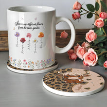 Load image into Gallery viewer, Personalized Cute Highland Cow Ceramic Coaster Gift for Her