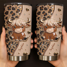 Load image into Gallery viewer, Personalized Highland Cow Custom Stainless Steel Tumbler 20oz Gift for Animal Lovers
