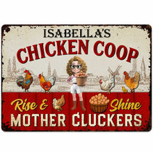 Load image into Gallery viewer, Personalized Metal Sign Mother Cluckers Gift for Chicken Lovers