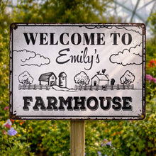 Load image into Gallery viewer, Personalized Metal Sign Custom Farmhouse Decor for Family