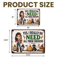 Load image into Gallery viewer, Personalized Funny Metal Sign Custom Farm Gift for Chicken Lovers